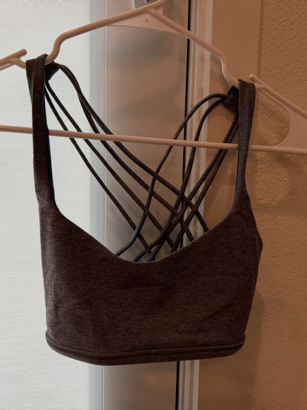 lululemon athletica Strappy Back Sports Bra - Charcoal Gray